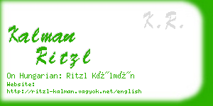 kalman ritzl business card